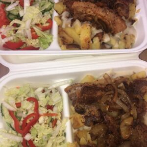 Praetud liha karamelliseeritud sibulaga